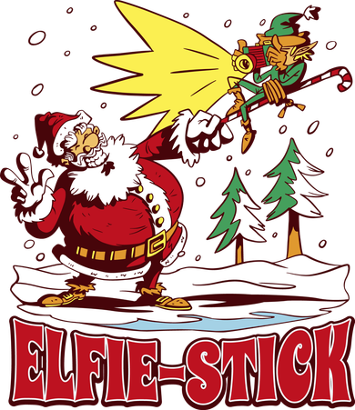 Santa Claus Selfie Funny Elf Christmas Toddler Long Sleeve