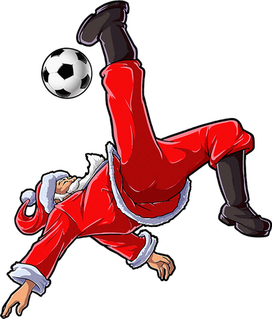 Soccer Christmas Santa Bicycle Kick Xmas Ball Sport Golf Towel