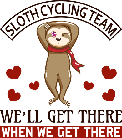 Sloth Cycling Team We'll Get There When We Get There Doggie Tank