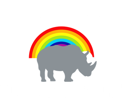 Save The Chubby Unicorns Rainbow Golf Towel