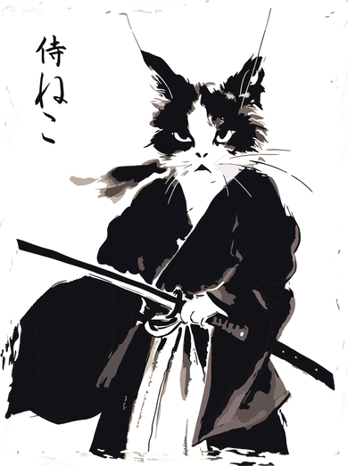 Samurai Cat Vintage Ukiyo E Cool Warrior Cat Japanese Art Baby Bodysuit