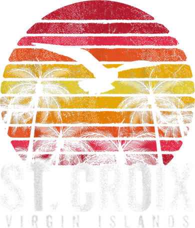 St. Croix Vintage Retro Sunset Beach Island Gift Backpack