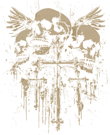 Skull Cross Wings Goth Alt Grunge Gothic Emo Aesthetic Bucket Hat