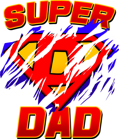 Super Dad Ripped Logo Kids Hoodie