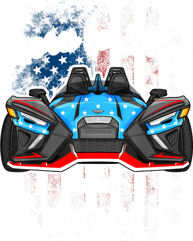 Slingshot Driver 4th Of July Slingshot American Flag Button