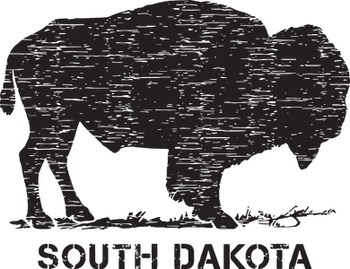 South Dakota And American Buffalo Bison Kids Sweatshirt