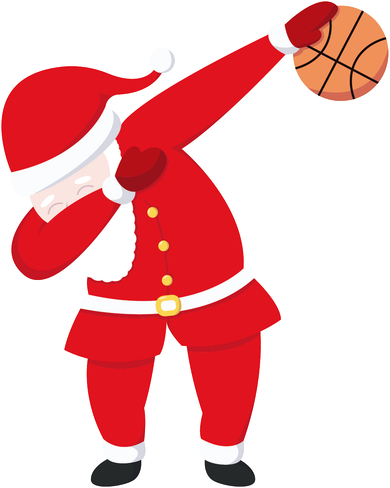 Basketball Dabbing Santa Kids Sweatshirt
