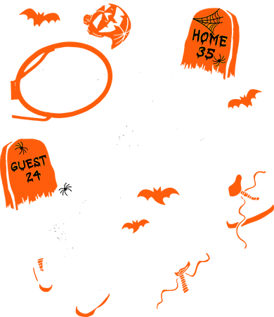 Skeleton Dunking Basketball Halloween Costume Button