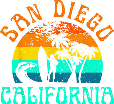San Diego California Beach Surf Summer Vacation Vintage Tumbler