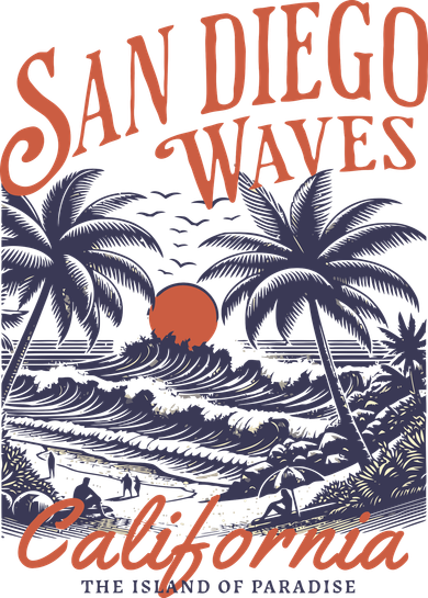 San Diego California Vintage Summer Toddler T-Shirt