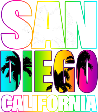Colorful San Diego California Kids T-Shirt