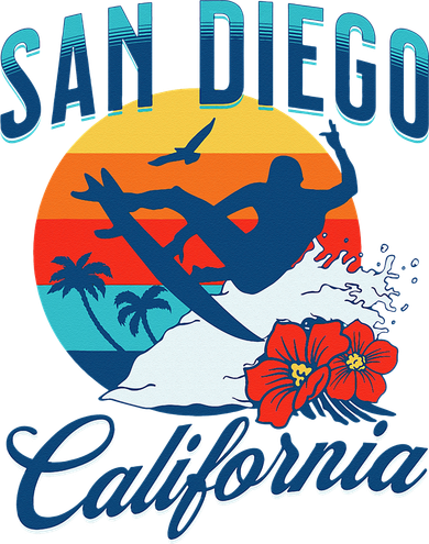 San Diego California Beach Surf Summer Vacation Vintage Hat
