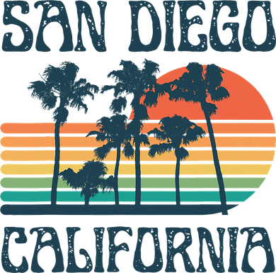 San Diego California Summer Vacation Vintage Tote Bag