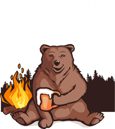 Shuh Duh Fuh Cup Bear Drinking Beer Camping Bucket Hat