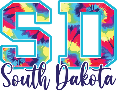 South Dakota Funny Tie Dye Vintage Retro Women's Dry Zone Grid Polo