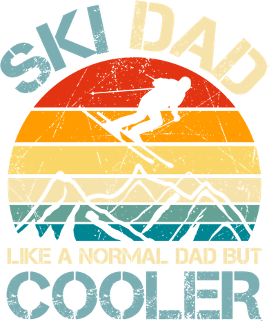 Ski Dad Like A Regular Dad But Cooler Vintage Skiing Skier Gift Kids Hoodie