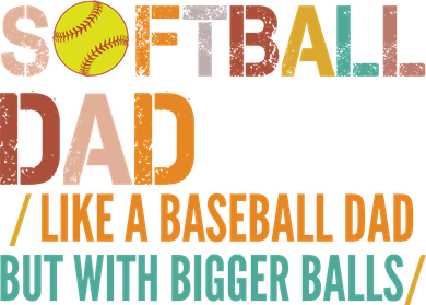 Softball Dad Like A Baseball Dad Vintage Backpack