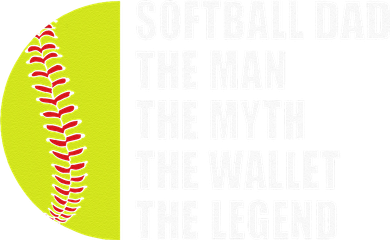 Softball Dad Man Myths Wallet Softball Fathers Day Tote Bag