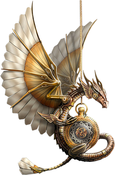 Steampunk Dragon On Watch Vintage Kids Long Sleeve Shirt