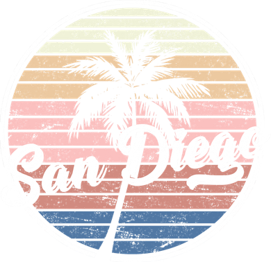 San Diego Palm Tree Vintage Retro Kids T-Shirt