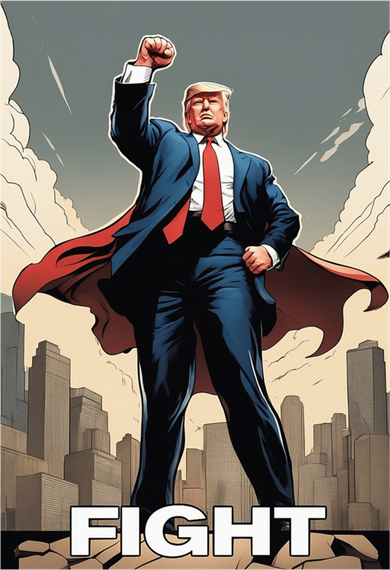 Superhero Donald Trump Fight Trump 2024 Us Flag Donald Trump Pennsylvania Pa Kids Sweatshirt