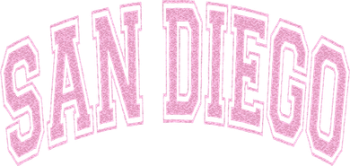 San Diego Varsity Style White With Pink Text Toddler Sweatshirt