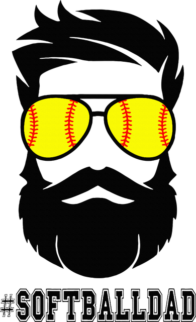 Softball Dad With Beard And Cool Sunglasses Tote Bag