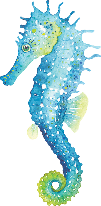 Watercolor Seahorse Kids T-Shirt