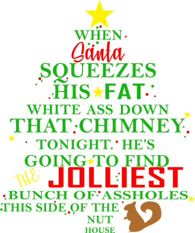 Santa Squeezes Down The Chimney Kids Sweatshirt