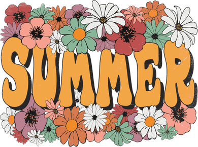 Summer Flowers Beautiful Summer Floral Retro Women's Sweatshirt