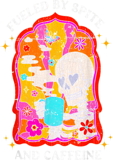 Skeleton Fueled By Spite And Caffeine Doggie Tank