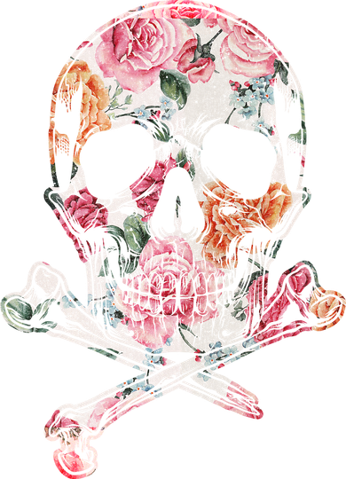 Summer Flower Skull Kids Sweatshirt