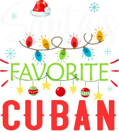 Santa's Favorite Cuban Xmas Light Santa Hat Christmas Gift Backpack