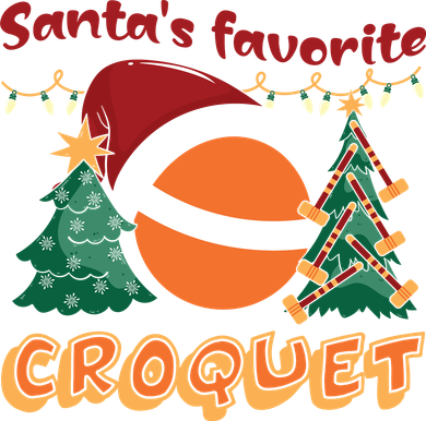 Santa's Favorite Croquet Player Christmas Pajama Gifts Button