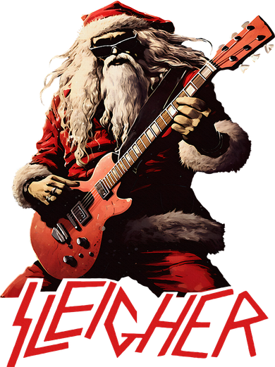 Sleigher Funny Christmas Heavy Metal Music Toddler Hoodie