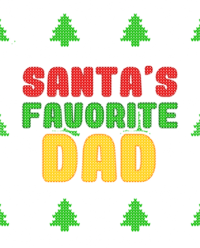 Santa's Favorite Dad Ugly Sweater Button