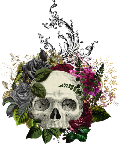 Skull Flowers Flower Sugar Skull Tree Roses Women Halloween Kids Hoodie