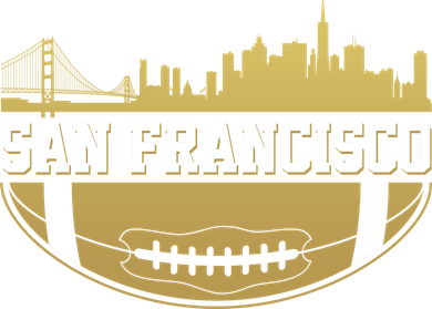 San Francisco Football Skyline Santa Hat