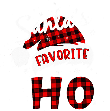Santas Favorite Ho Christmas Red Plaid Buffalo Pajama Kids Hoodie