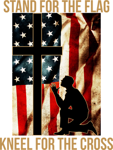 Stand For the Flag Kneel for the Cross Pajama Set