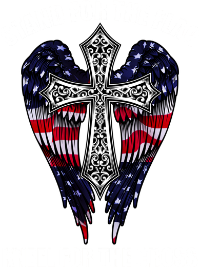 Stand For the Flag Kneel for the Cross USA Eagle Wings Women's Sweatshirt