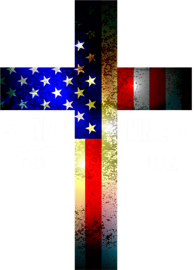Stand For the Flag Kneel for the Cross USA FLAG Pajama Set