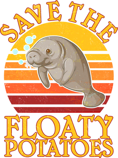 Save The Floaty Potatoes Manatee  Toddler Sweatshirt