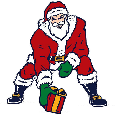 Santa Football Spike Present Backpack