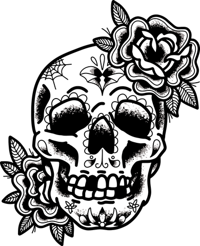 Skull Flower Tattoo Backpack