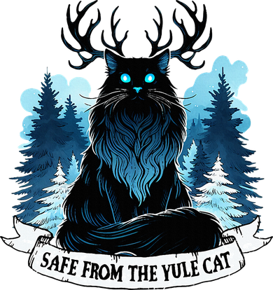Safe From The Yule Cat Christmas Icelandic Iceland Folklore Toddler Hoodie