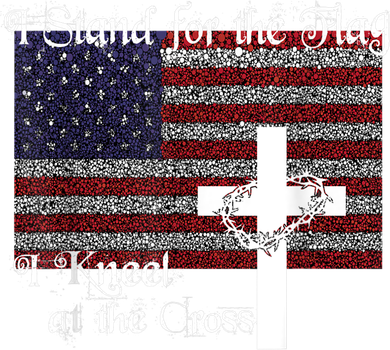 Stand For The Flag, I Kneel At The Cross Patriotic Christian Sweatshirt