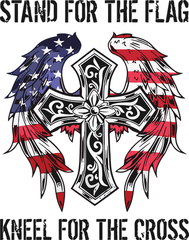 Stand For The Flag Kneel For The Cross Kids Hoodie