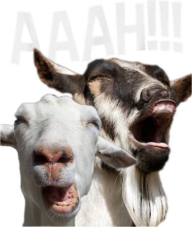 Screaming Goats AAAH!!! Funny Crazy Goat Lover Print Beanie