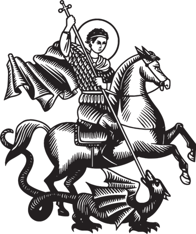 Saint George Christian Sveti Djordje Martyr Soldier Crusader Flexfit Unipanel Trucker Cap